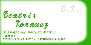 beatrix korausz business card